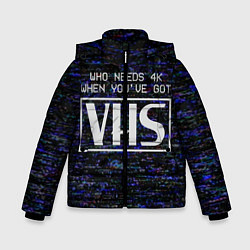Куртка зимняя для мальчика 4K VHS, цвет: 3D-черный