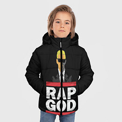 Куртка зимняя для мальчика Rap God Eminem, цвет: 3D-черный — фото 2