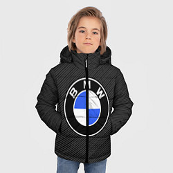 Куртка зимняя для мальчика BMW CARBON БМВ КАРБОН, цвет: 3D-светло-серый — фото 2