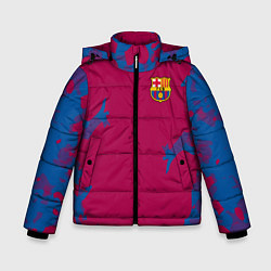 Куртка зимняя для мальчика FC Barcelona: Purple Original, цвет: 3D-светло-серый