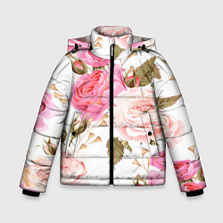 Куртка зимняя для мальчика Spring Flowers, цвет: 3D-черный