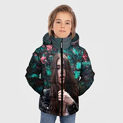 Куртка зимняя для мальчика Dua Lipa: Floral, цвет: 3D-черный — фото 2