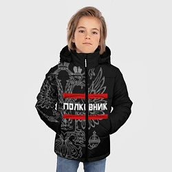 Куртка зимняя для мальчика Полковник: герб РФ, цвет: 3D-черный — фото 2
