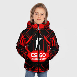 Куртка зимняя для мальчика CS:GO - Александр, цвет: 3D-красный — фото 2