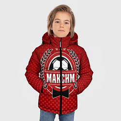 Куртка зимняя для мальчика Максим: звезда футбола, цвет: 3D-черный — фото 2