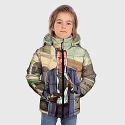 Куртка зимняя для мальчика GTA V: Michael, цвет: 3D-черный — фото 2