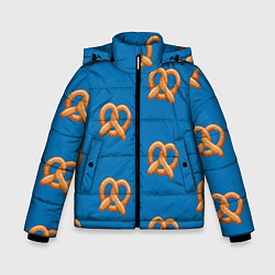 Куртка зимняя для мальчика Любитель крендельков, цвет: 3D-черный