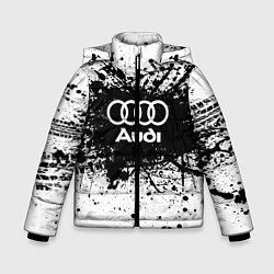 Куртка зимняя для мальчика Audi: Black Spray, цвет: 3D-светло-серый