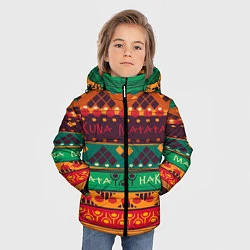 Куртка зимняя для мальчика Hakuna Matata, цвет: 3D-черный — фото 2