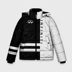 Куртка зимняя для мальчика Infiniti: B&W Lines, цвет: 3D-черный