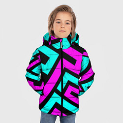 Куртка зимняя для мальчика Maze: Violet & Turquoise, цвет: 3D-черный — фото 2