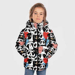 Куртка зимняя для мальчика Funny Pandas, цвет: 3D-светло-серый — фото 2