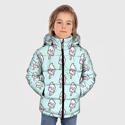 Куртка зимняя для мальчика Любитель мороженного, цвет: 3D-черный — фото 2