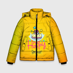 Куртка зимняя для мальчика Happy Birthday, цвет: 3D-черный