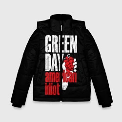 Куртка зимняя для мальчика Green Day: American Idiot, цвет: 3D-светло-серый