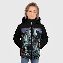 Куртка зимняя для мальчика Uncharted 4, цвет: 3D-черный — фото 2