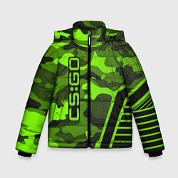 Куртка зимняя для мальчика CS:GO Light Green Camo, цвет: 3D-черный
