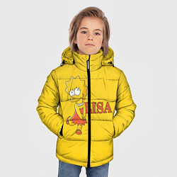 Куртка зимняя для мальчика Lisa Simpson, цвет: 3D-светло-серый — фото 2