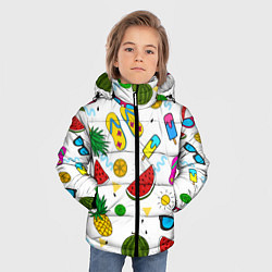 Куртка зимняя для мальчика Летний стиль, цвет: 3D-красный — фото 2