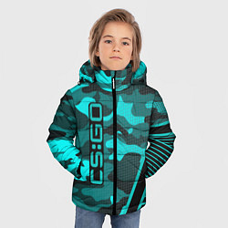 Куртка зимняя для мальчика CS:GO Blue Camo, цвет: 3D-красный — фото 2
