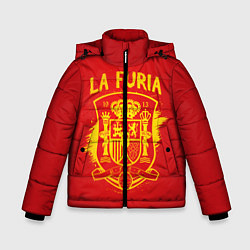 Куртка зимняя для мальчика La Furia, цвет: 3D-светло-серый