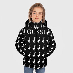 Куртка зимняя для мальчика GUSSI Black, цвет: 3D-светло-серый — фото 2