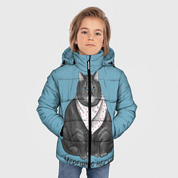 Куртка зимняя для мальчика Черешню неси!, цвет: 3D-черный — фото 2