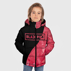Куртка зимняя для мальчика Black Pink: Pink Polygons, цвет: 3D-черный — фото 2