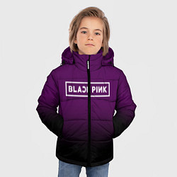 Куртка зимняя для мальчика Black Pink: Violet Gradient, цвет: 3D-красный — фото 2