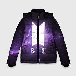 Куртка зимняя для мальчика BTS: Violet Space, цвет: 3D-черный