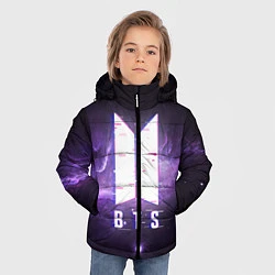 Куртка зимняя для мальчика BTS: Violet Space, цвет: 3D-черный — фото 2