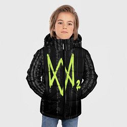 Куртка зимняя для мальчика Watch Dogs 2: Binary Code, цвет: 3D-черный — фото 2