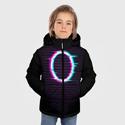 Куртка зимняя для мальчика Глич-кольцо, цвет: 3D-черный — фото 2