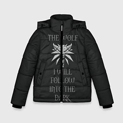 Куртка зимняя для мальчика I will follow into the dark, цвет: 3D-черный