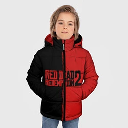 Куртка зимняя для мальчика RDD 2: Black & Red, цвет: 3D-черный — фото 2