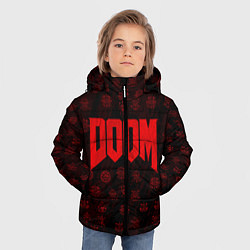 Куртка зимняя для мальчика DOOM: Hellish signs, цвет: 3D-светло-серый — фото 2