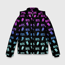 Куртка зимняя для мальчика BTS: Neon Gradient, цвет: 3D-черный