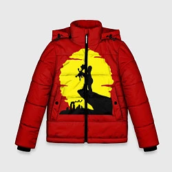 Куртка зимняя для мальчика Гомер и барт, цвет: 3D-черный