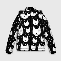 Куртка зимняя для мальчика Love Cats Pattern, цвет: 3D-светло-серый