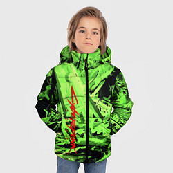 Куртка зимняя для мальчика Cyberpunk 2077: Green Breaks, цвет: 3D-красный — фото 2