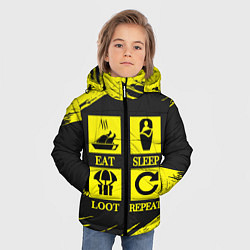 Куртка зимняя для мальчика PUBG: Eat, Sleep, Loot, Repeat, цвет: 3D-черный — фото 2