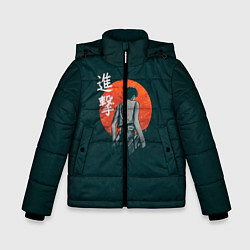 Куртка зимняя для мальчика Восточный воин, цвет: 3D-светло-серый