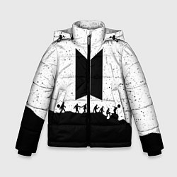 Куртка зимняя для мальчика BTS: Black Stars, цвет: 3D-светло-серый