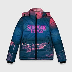 Куртка зимняя для мальчика Stranger Things: Pink Heaven, цвет: 3D-черный