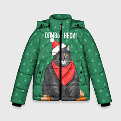 Куртка зимняя для мальчика Оливье неси, цвет: 3D-черный