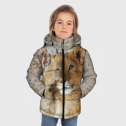 Куртка зимняя для мальчика Львенок, цвет: 3D-светло-серый — фото 2