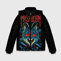 Куртка зимняя для мальчика Mastodon: Demonic Cat, цвет: 3D-черный