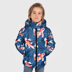 Куртка зимняя для мальчика Карпы кои, цвет: 3D-черный — фото 2
