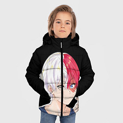 Куртка зимняя для мальчика Романтичный Шото Тодороки, цвет: 3D-черный — фото 2