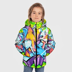 Куртка зимняя для мальчика Неоновая кислота, цвет: 3D-светло-серый — фото 2